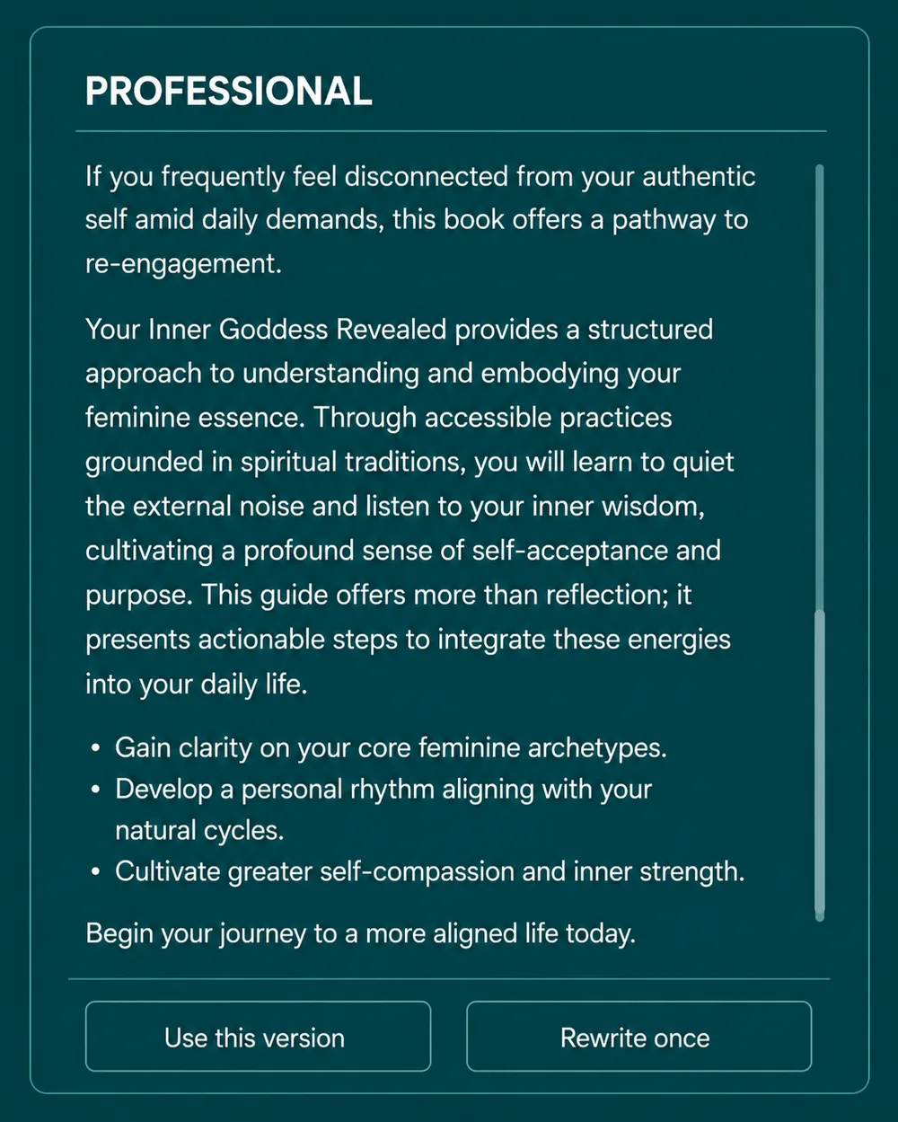 Professional back cover copy version — sample from Book Launch Ready